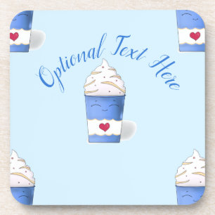 Latte & Whipped Cream (Blue) Coaster