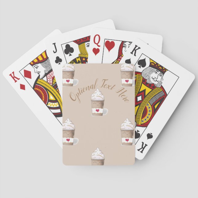 Latte & Whipped Cream (Coffee)  Playing Cards (Back)