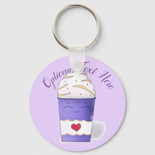 Latte & Whipped Cream (Purple)  Keychain