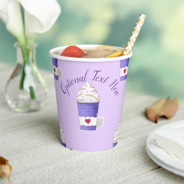 Latte & Whipped Cream (Purple)   Paper Cups (Insitu)
