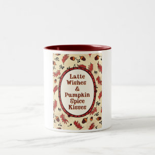 Latte Wishes & Pumpkin Spice Kisses Two-Tone Coffee Mug