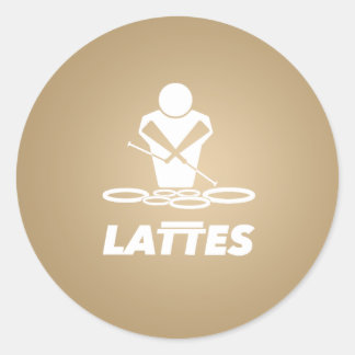 LATTES - QUADS - TENORS - DRUMLINE - QUINTS CLASSIC ROUND STICKER