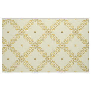 Lattice Design of Geometric & Foliate Medallions Fabric