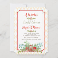 Lattice Frame Floral Invitation