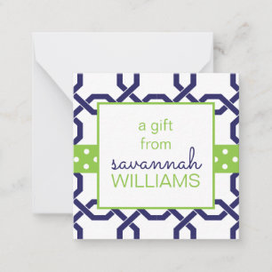 Lattice & Grosgrain  Gift Enclosure Cards