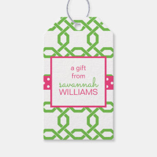 Lattice & Grosgrain Personalised Gift Tags