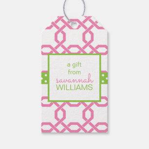Lattice & Grosgrain Personalised Gift Tags