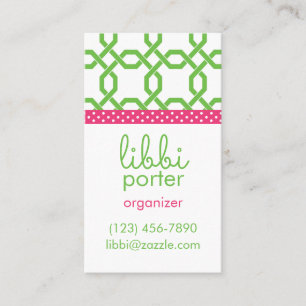 Lattice & Grosgrain Personalized Business Cards