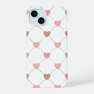 Lattice Hearts iPhone 15 Case