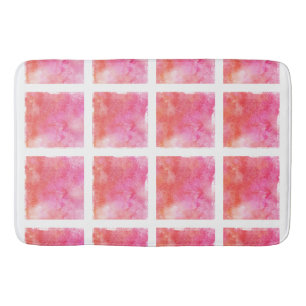 Lattice Marble Effect Pink and Orange Large Mat