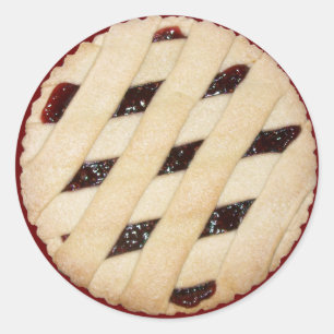 Lattice-Top Raspberry Pie/Tart Stickers