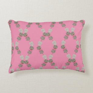 Lattice Topiary Chinoiserie Blue Ginger Jars  Decorative Cushion