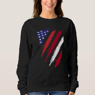 Latvia American Grown Flag USA Patriot Heritage Mo Sweatshirt