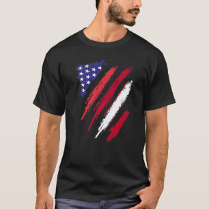 Latvia American Grown Flag USA Patriot Heritage Mo T-Shirt