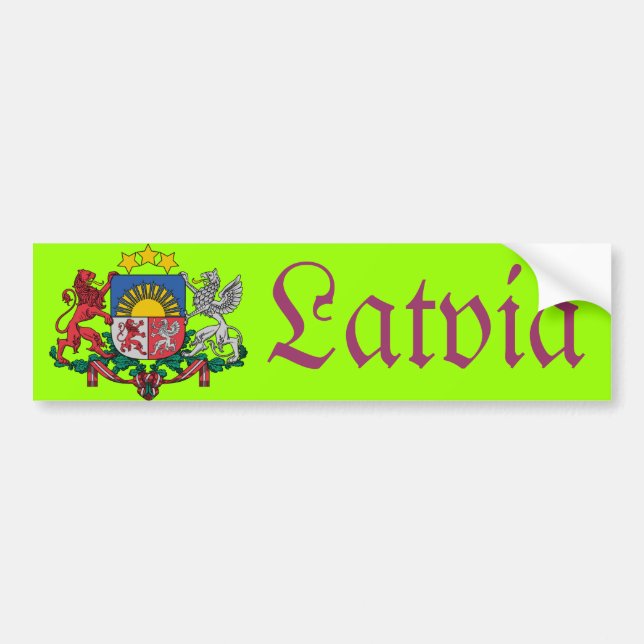 Latvia bumper sticker (Front)