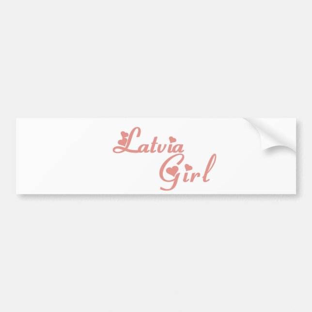 Latvia Bumper Sticker (Front)