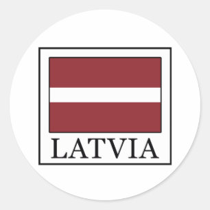 Latvia Classic Round Sticker