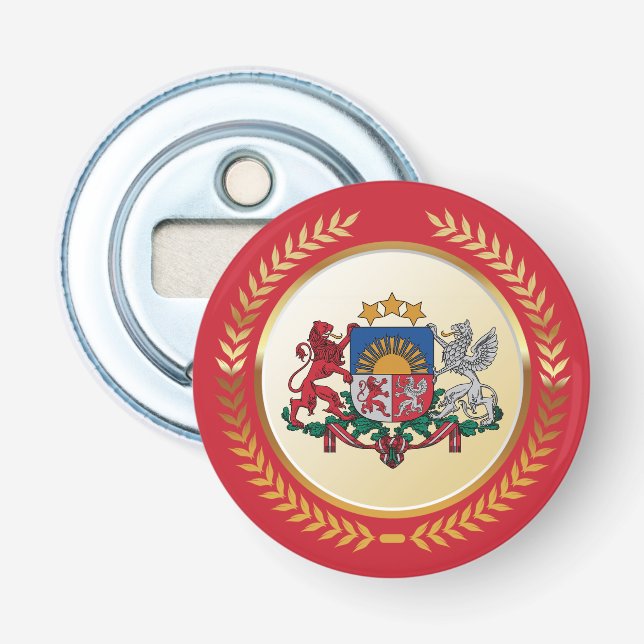 Latvia Coat of Arms Bottle Opener (Front)