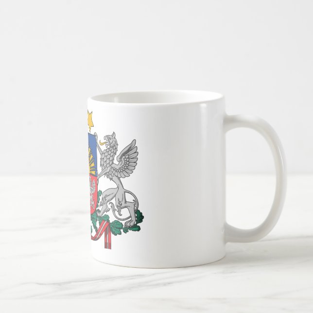 Latvia coat of arms coffee mug (Right)