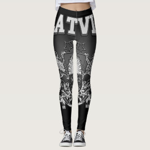 Latvia Coat of Arms Leggings