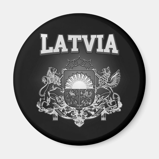 Latvia  Coat of Arms Magnet (Front)