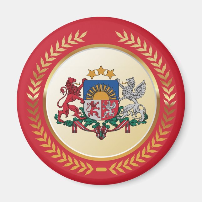 Latvia Coat of Arms Magnet (Front)