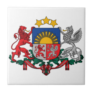 Latvia Coat Of Arms Tile