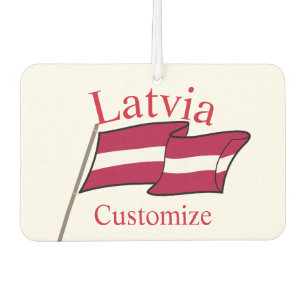 Latvia Country Flag Thunder_Cove Car Air Freshener