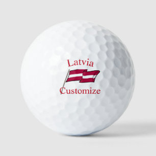 Latvia Country Flag Thunder_Cove Golf Balls