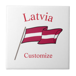 Latvia Country Flag Thunder_Cove Tile