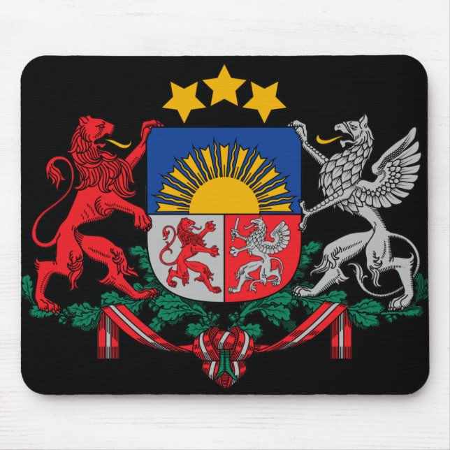 latvia emblem mouse mat (Front)