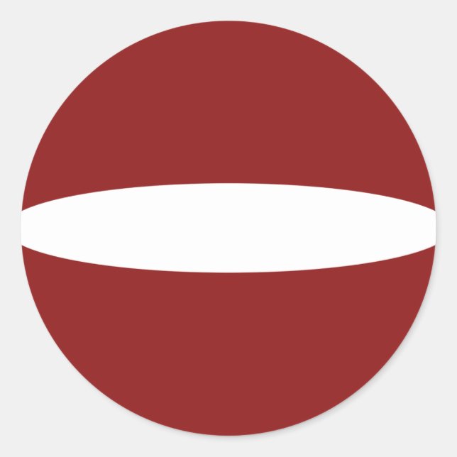 Latvia Fisheye Flag Sticker (Front)