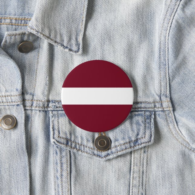 Latvia flag 7.5 cm round badge (In Situ)