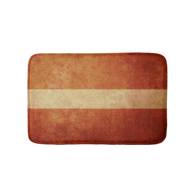 Latvia Flag Bath Mat (Front)
