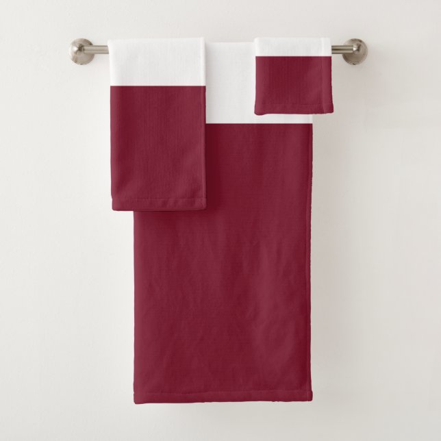 Latvia flag bath towel set (Insitu)