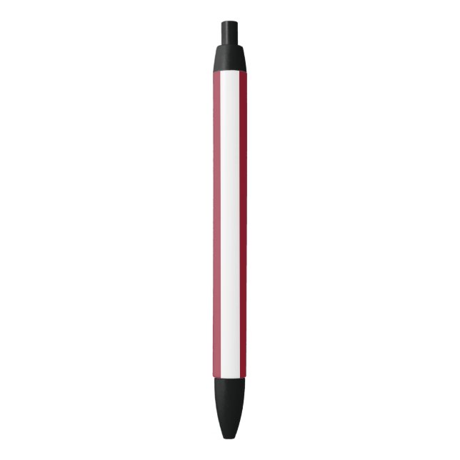 Latvia Flag Black Ink Pen (Front Vertical)