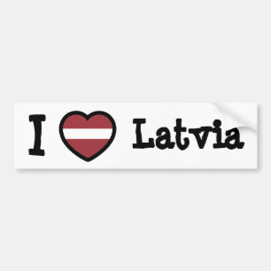 Latvia Flag Bumper Sticker