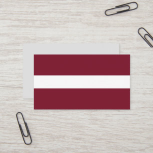 Latvia flag business card