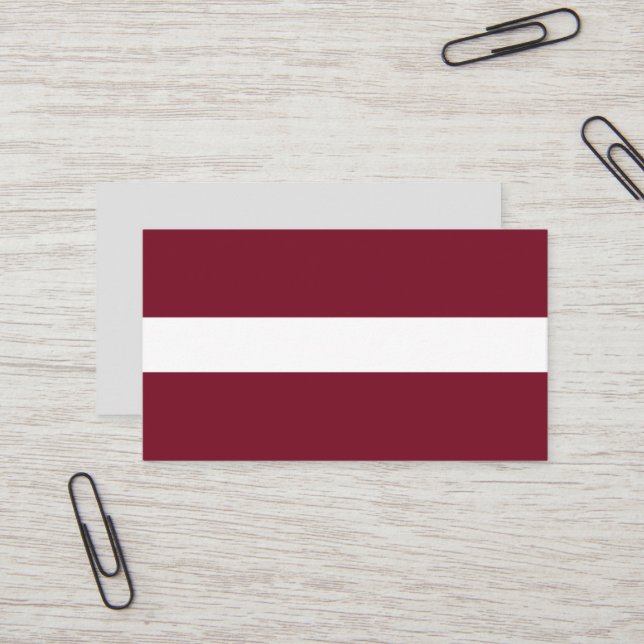 Latvia flag business card (Front/Back In Situ)