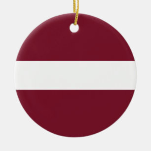 Latvia flag ceramic tree decoration