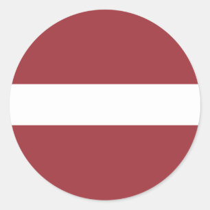 Latvia Flag Classic Round Sticker