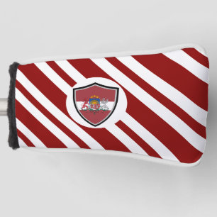 Latvia flag-coat arms golf head cover