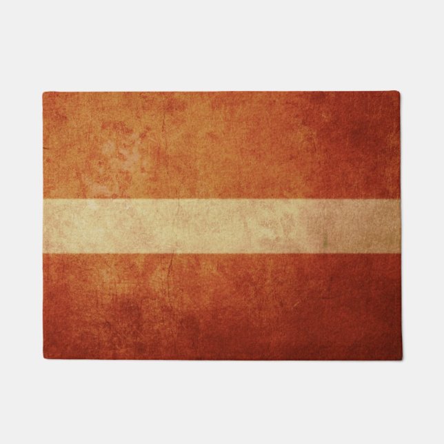 Latvia Flag Doormat (Front)