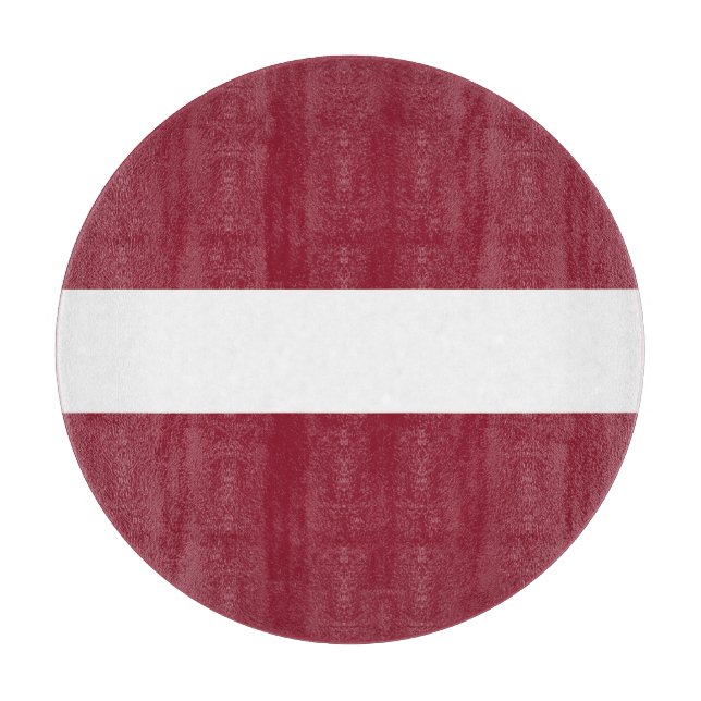 Latvia Flag Emblem Cutting Board (Front)
