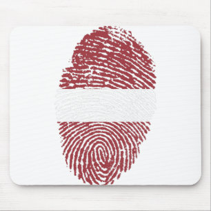 Latvia Flag Fingerprint Country Pride Identity Mouse Mat
