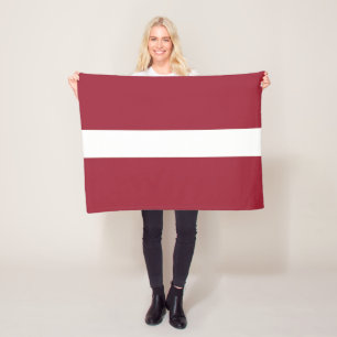 Latvia Flag Fleece Blanket