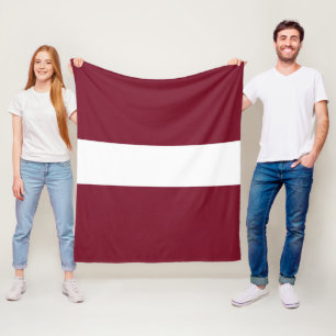 Latvia flag fleece blanket