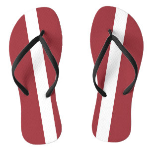 Latvia Flag Flip Flops