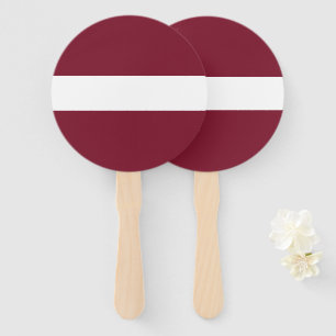 Latvia flag hand fan