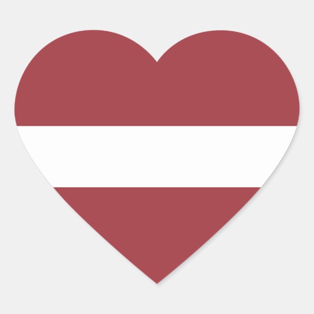 Latvia Flag Heart Sticker (Front)